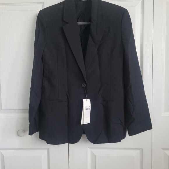 NWT CALVIN KLEIN Women's Refined Stretch Cinch Blazer Black Size Small - Picture 11 of 11